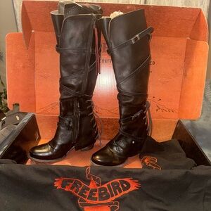 Freebird Cassius Tall Black Boots size 9